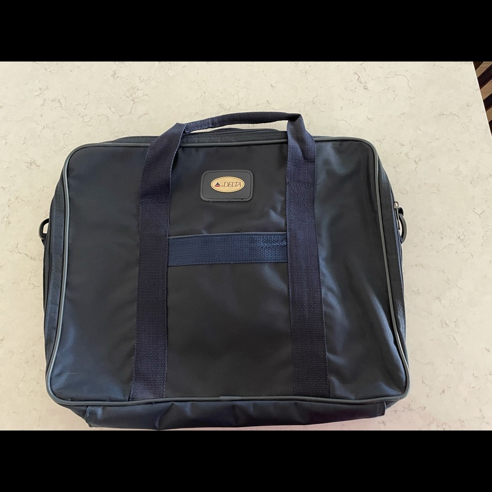 Vintage Delta Air Lines Cloth Briefcase